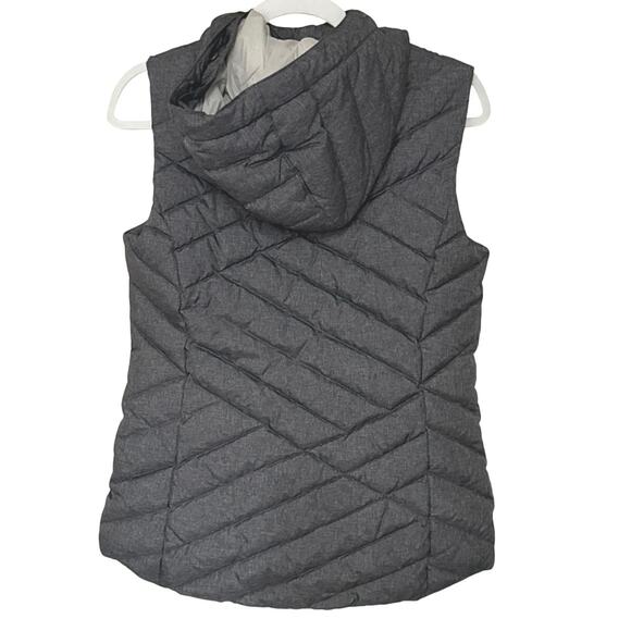 Eddie Bauer Womens Down Puffer Hooded Zip Vest XS Cabincore Faux Fur Insulated - Picture 2 of 12